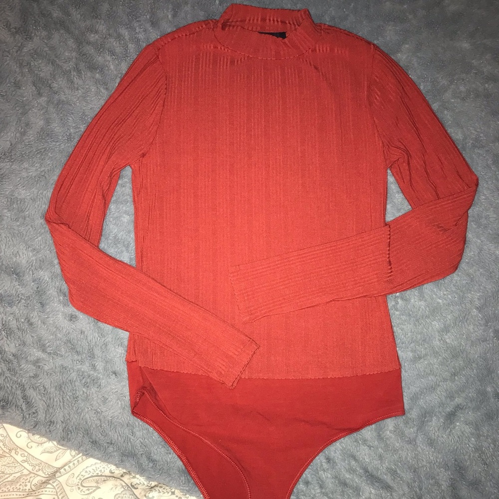 NWOT J.Crew bodysuit burnt orange XS